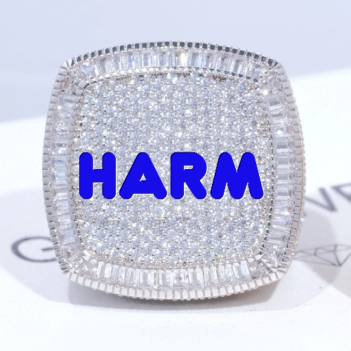 CUSTOM LETTER 3D ICED RING