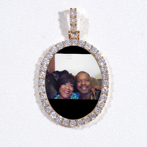 3D Oval Custom Picture Pendant