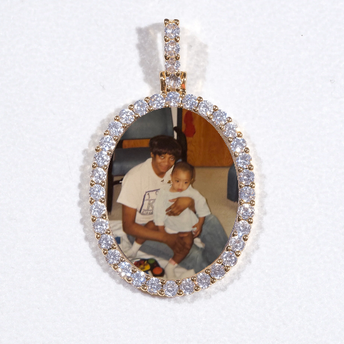 3D Oval Custom Picture Pendant