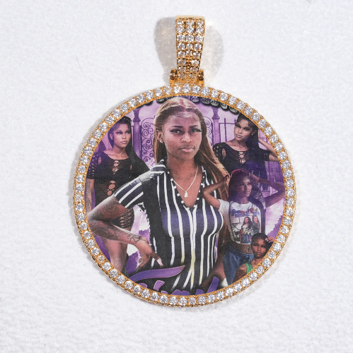 MEDIUM 3D CIRCLE CUSTOM PICTURE PENDANT