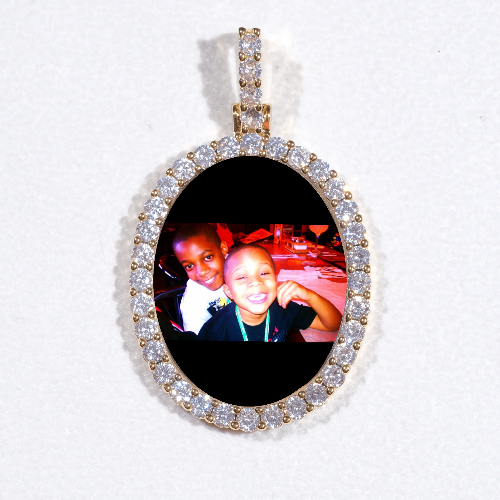 3D Oval Custom Picture Pendant