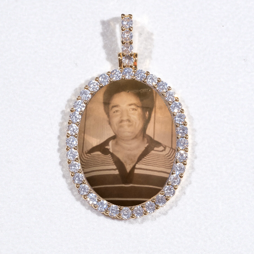 3D Oval Custom Picture Pendant