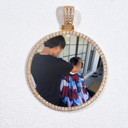 MEDIUM 3D CIRCLE CUSTOM PICTURE PENDANT