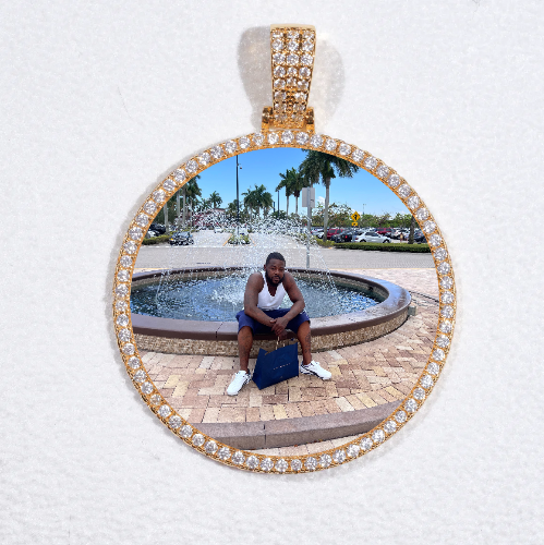MEDIUM 3D CIRCLE CUSTOM PICTURE PENDANT