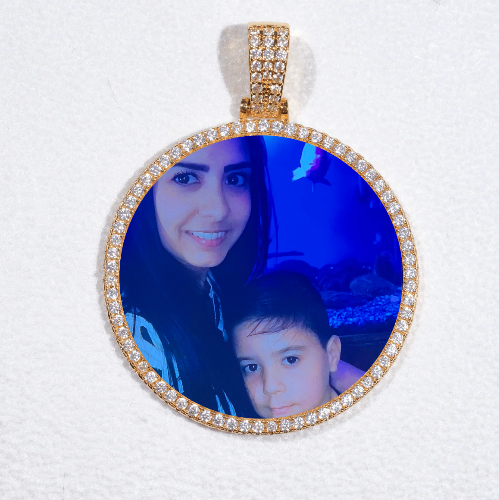 MEDIUM 3D CIRCLE CUSTOM PICTURE PENDANT