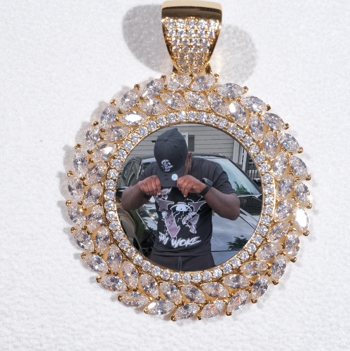 Large 3D Wheat Ear Custom Picture Pendant
