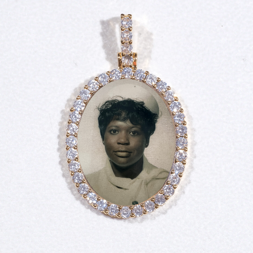 3D Oval Custom Picture Pendant