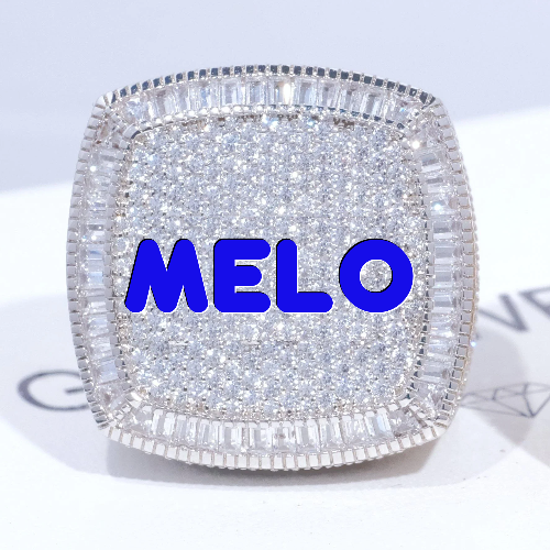 CUSTOM LETTER 3D ICED RING