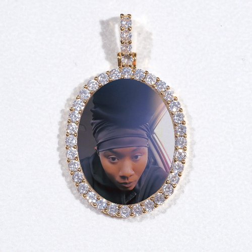 3D Oval Custom Picture Pendant