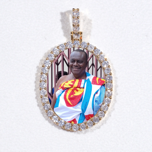 3D Oval Custom Picture Pendant
