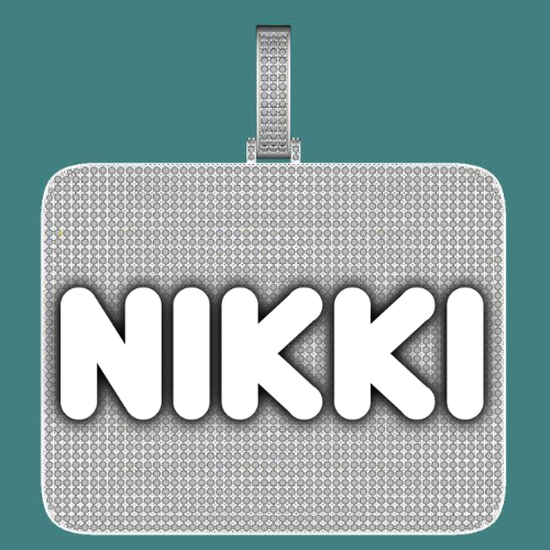 CUSTOM LETTER NECKLACE 3D BIG SQUARE