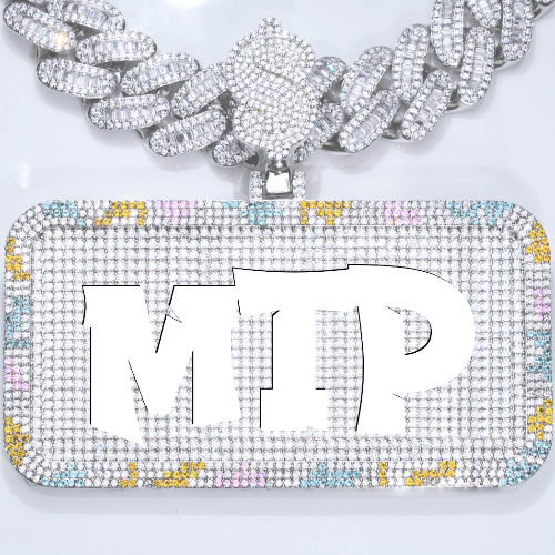 CUSTOM LETTER NECKLACE 3D COLORFUL SQUARE