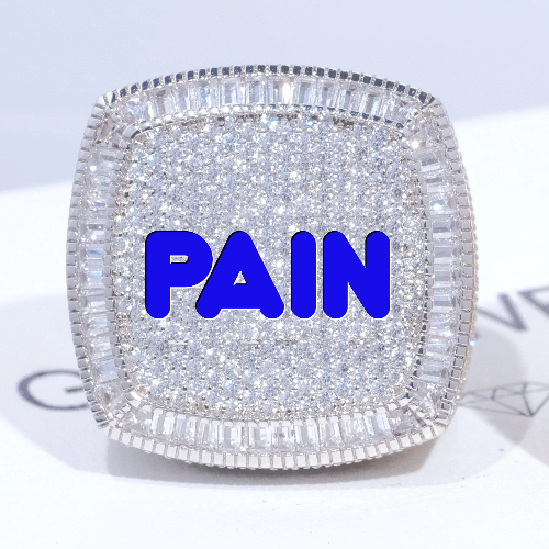 CUSTOM LETTER 3D ICED RING