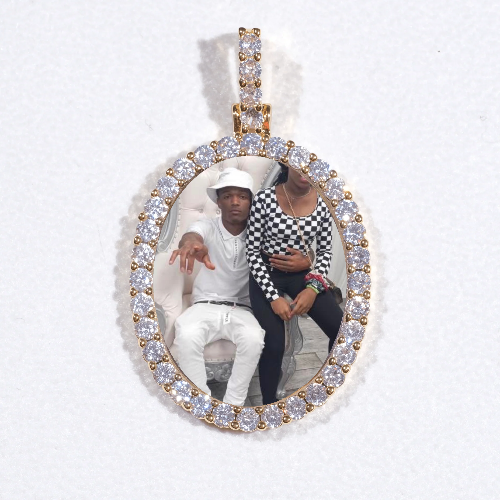 3D Oval Custom Picture Pendant