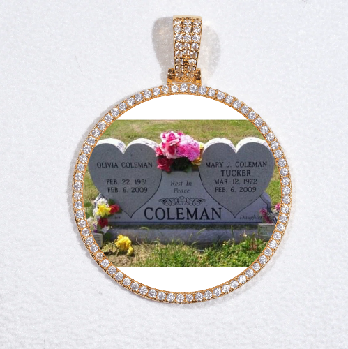 MEDIUM 3D CIRCLE CUSTOM PICTURE PENDANT