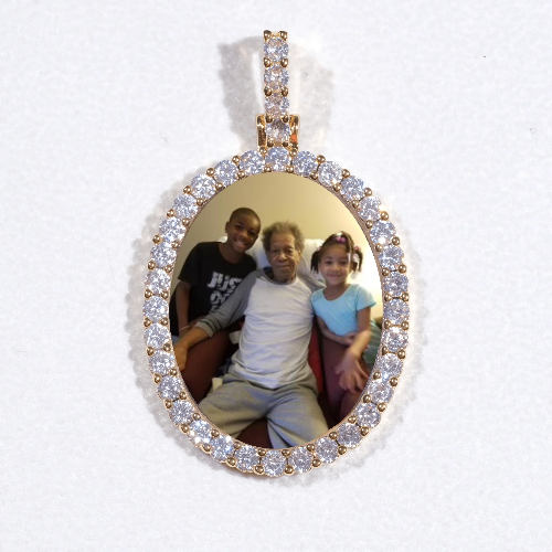 3D Oval Custom Picture Pendant