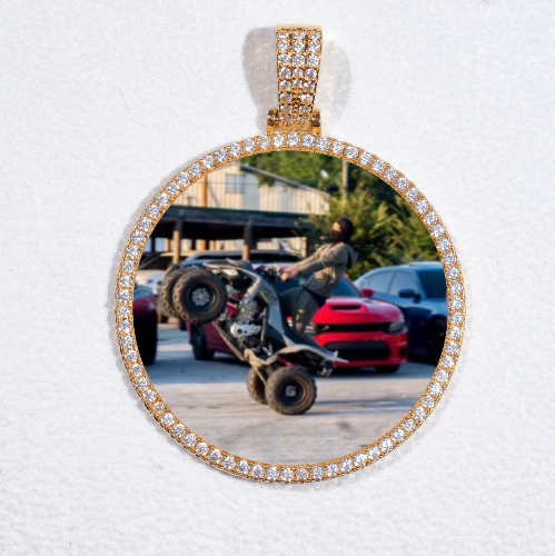 MEDIUM 3D CIRCLE CUSTOM PICTURE PENDANT