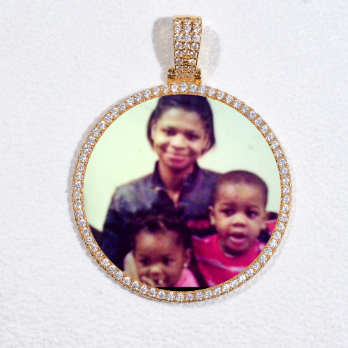 MEDIUM 3D CIRCLE CUSTOM PICTURE PENDANT