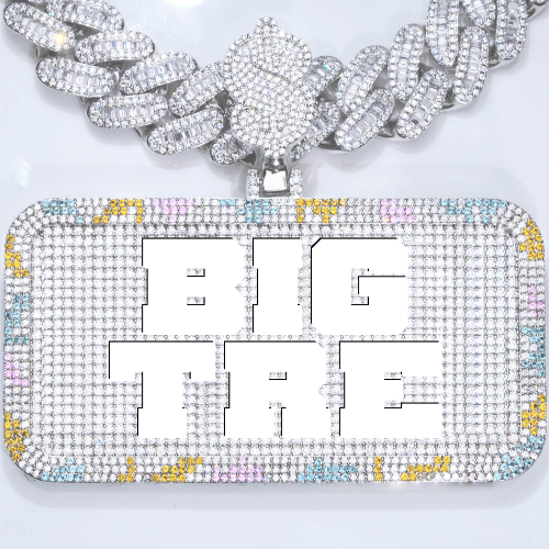 CUSTOM LETTER NECKLACE 3D COLORFUL SQUARE
