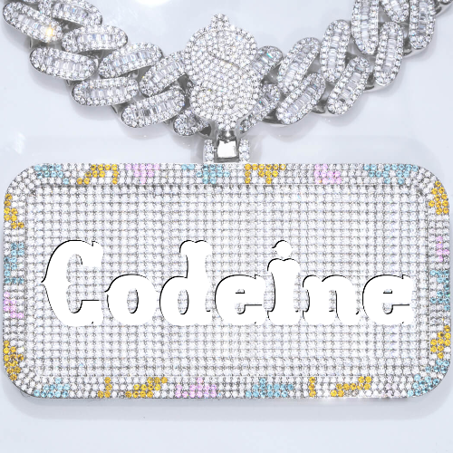 CUSTOM LETTER NECKLACE 3D COLORFUL SQUARE