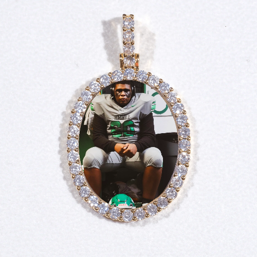 3D Oval Custom Picture Pendant