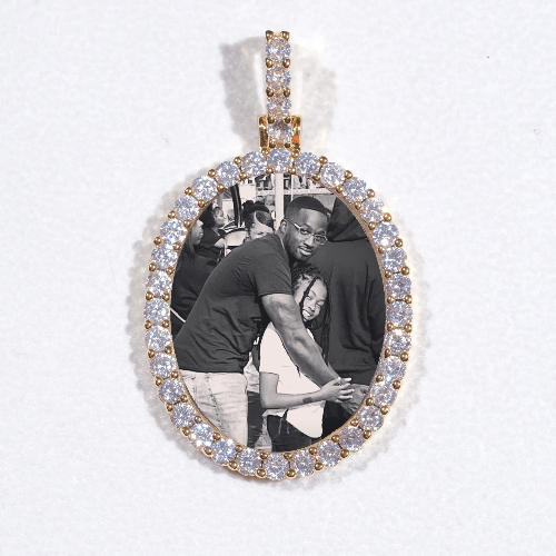 3D Oval Custom Picture Pendant