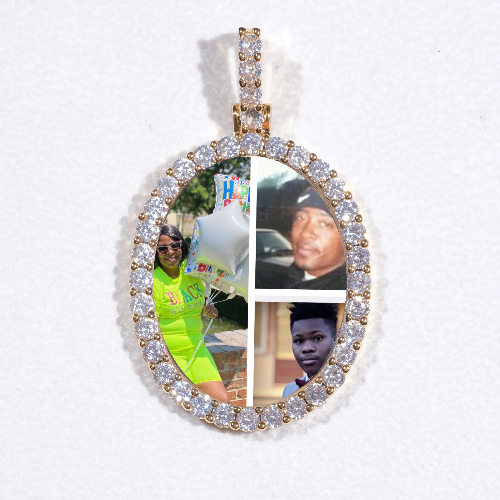 3D Oval Custom Picture Pendant