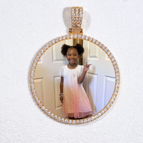 MEDIUM 3D CIRCLE CUSTOM PICTURE PENDANT