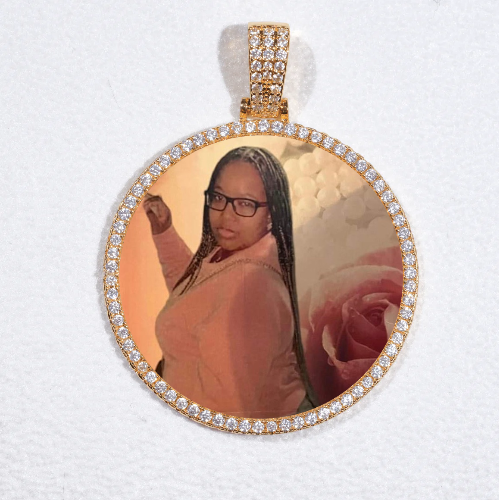 MEDIUM 3D CIRCLE CUSTOM PICTURE PENDANT