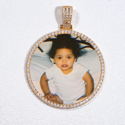 MEDIUM 3D CIRCLE CUSTOM PICTURE PENDANT