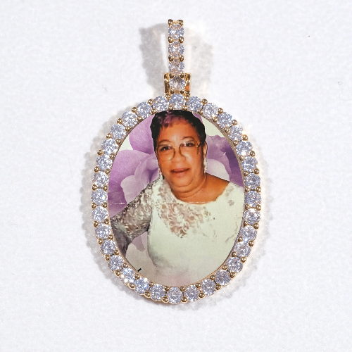 3D Oval Custom Picture Pendant