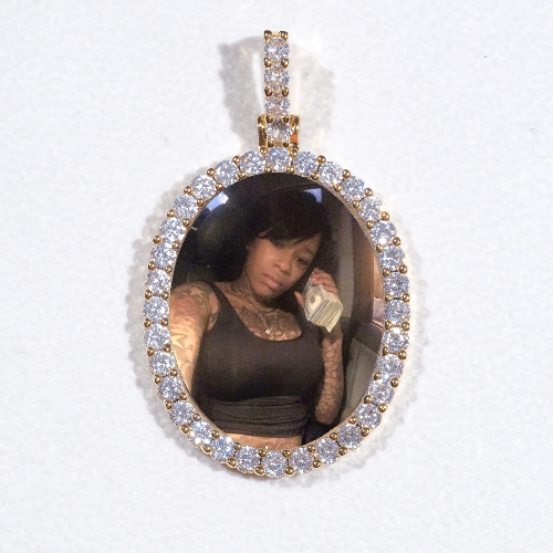 3D Oval Custom Picture Pendant