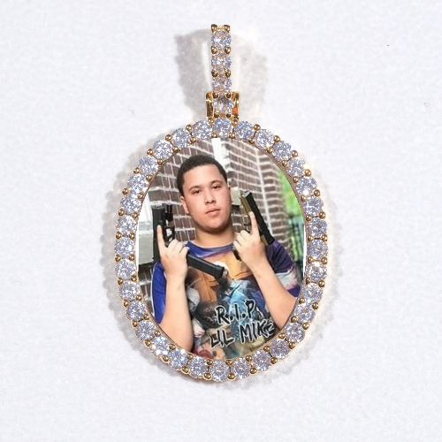 3D Oval Custom Picture Pendant