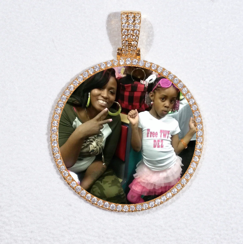 MEDIUM 3D CIRCLE CUSTOM PICTURE PENDANT