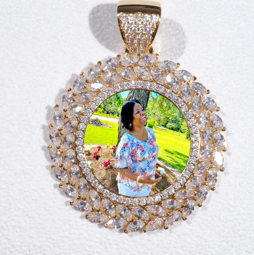 Large 3D Wheat Ear Custom Picture Pendant