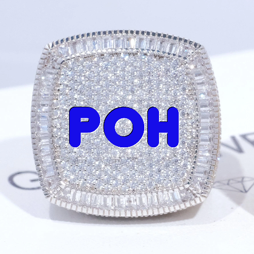 CUSTOM LETTER 3D ICED RING