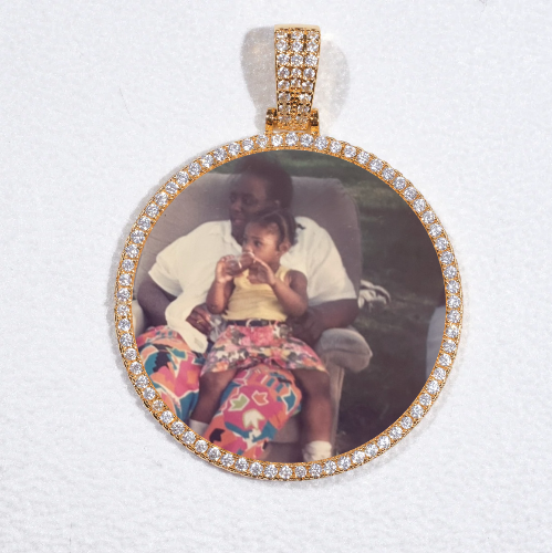 MEDIUM 3D CIRCLE CUSTOM PICTURE PENDANT