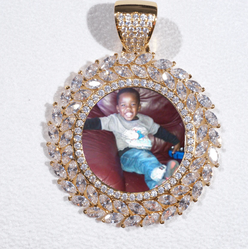 Large 3D Wheat Ear Custom Picture Pendant