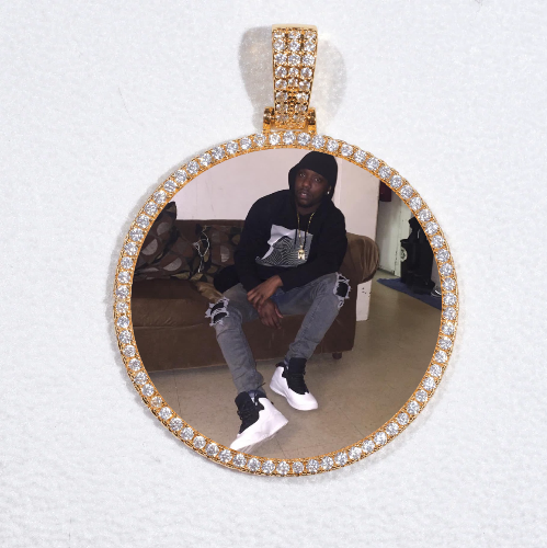 MEDIUM 3D CIRCLE CUSTOM PICTURE PENDANT