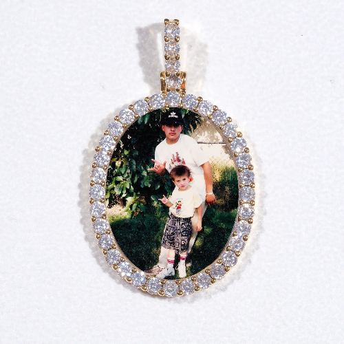 3D Oval Custom Picture Pendant