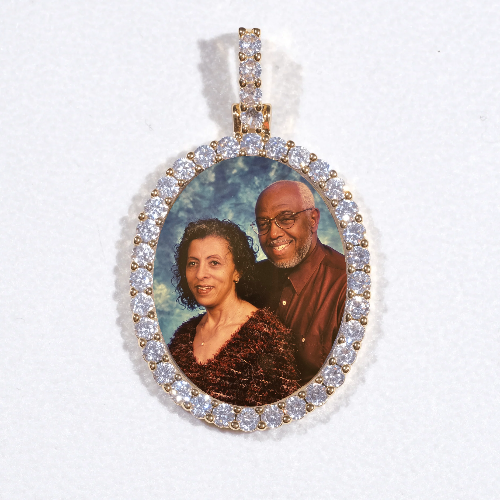 3D Oval Custom Picture Pendant