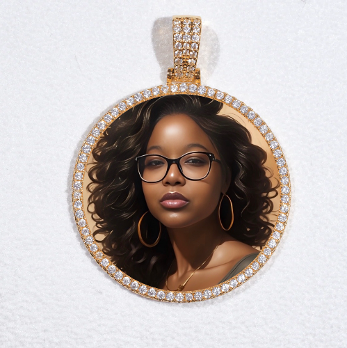 MEDIUM 3D CIRCLE CUSTOM PICTURE PENDANT