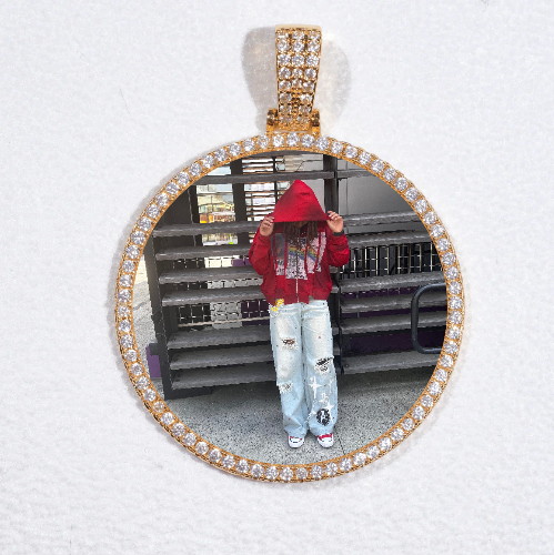 MEDIUM 3D CIRCLE CUSTOM PICTURE PENDANT