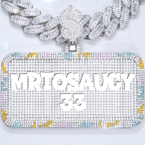 CUSTOM LETTER NECKLACE 3D COLORFUL SQUARE