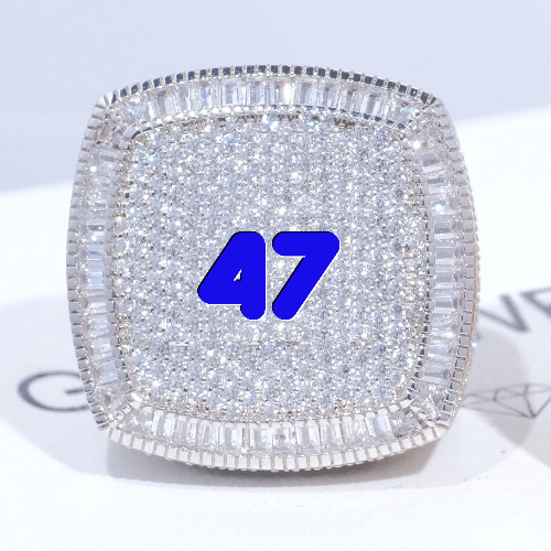 CUSTOM LETTER 3D ICED RING