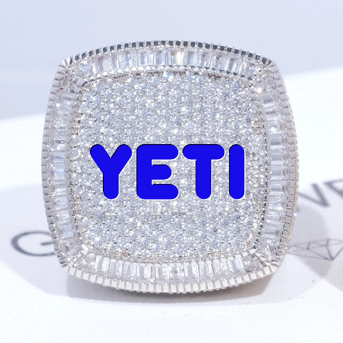 CUSTOM LETTER 3D ICED RING