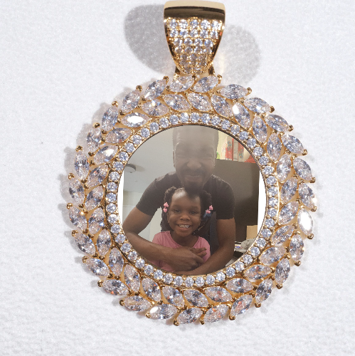 Large 3D Wheat Ear Custom Picture Pendant