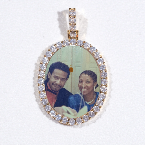 3D Oval Custom Picture Pendant