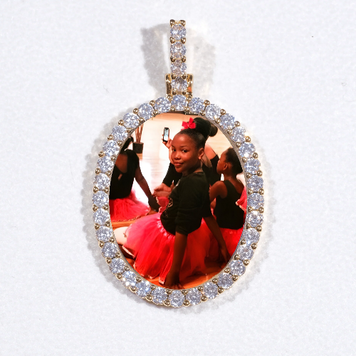 3D Oval Custom Picture Pendant