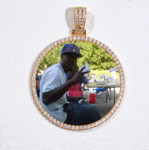 MEDIUM 3D CIRCLE CUSTOM PICTURE PENDANT